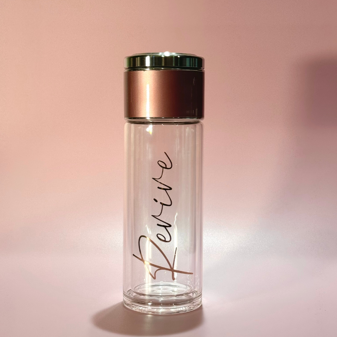 BOTTLED UP - Glass Infused Tea Bottle - Rose Gold
