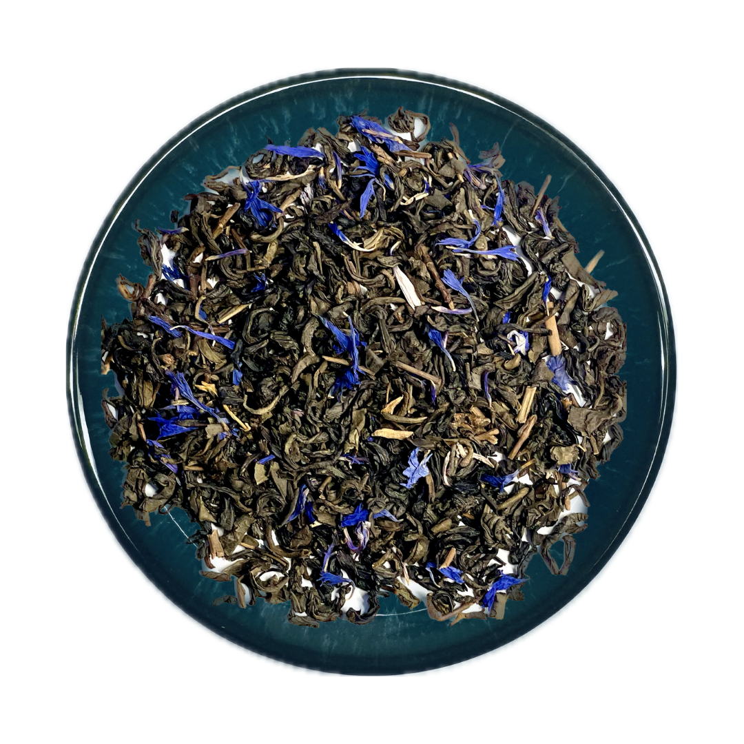 WILD GREEN TEA SAMPLE - Jasmine Green Tea with Blue Cornflower Petals (CAFFEINE)