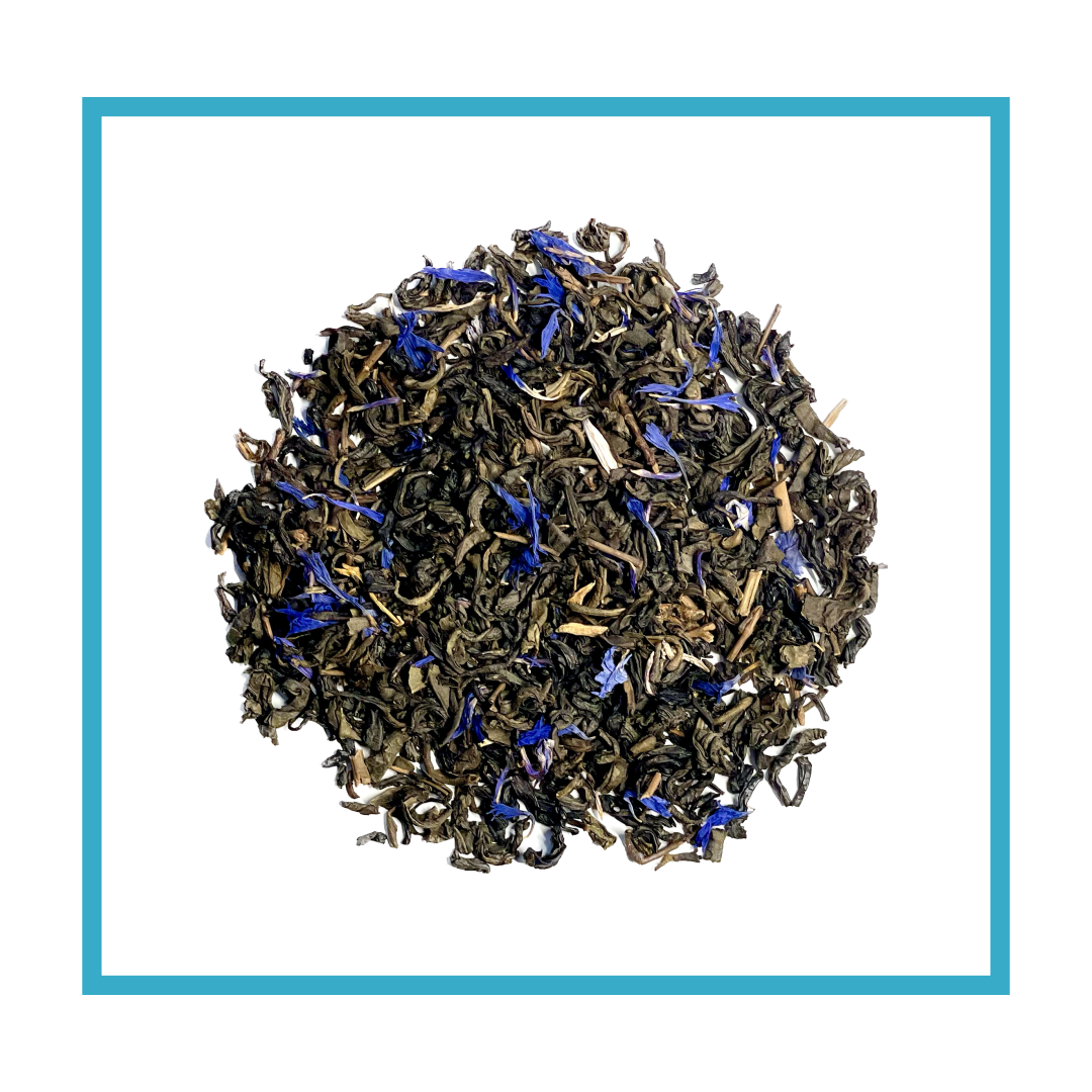 WILD GREEN TEA SAMPLE - Jasmine Green Tea with Blue Cornflower Petals (CAFFEINE)