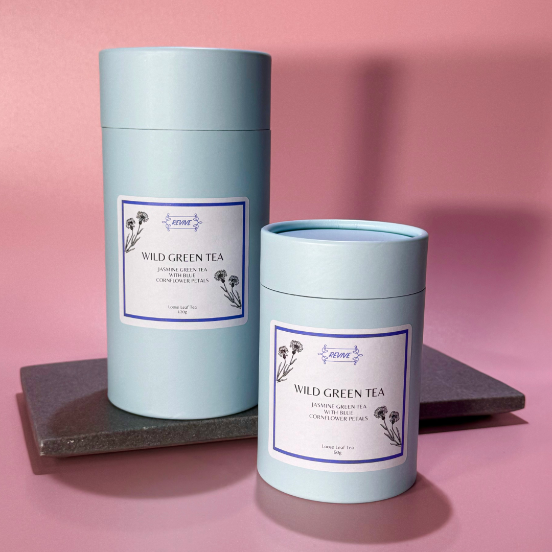 WILD GREEN TEA - Jasmine Green Tea with Blue Cornflower Petals