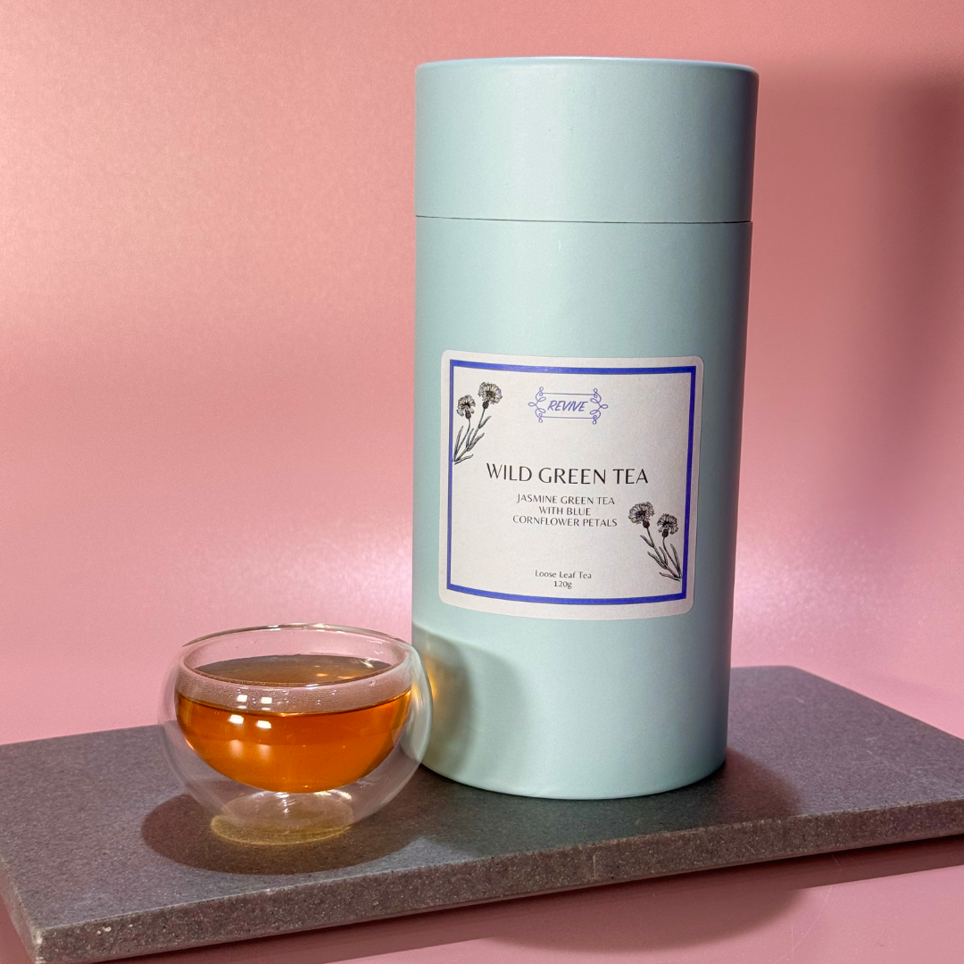 WILD GREEN TEA - Jasmine Green Tea with Blue Cornflower Petals