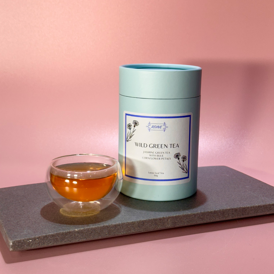 WILD GREEN TEA - Jasmine Green Tea with Blue Cornflower Petals