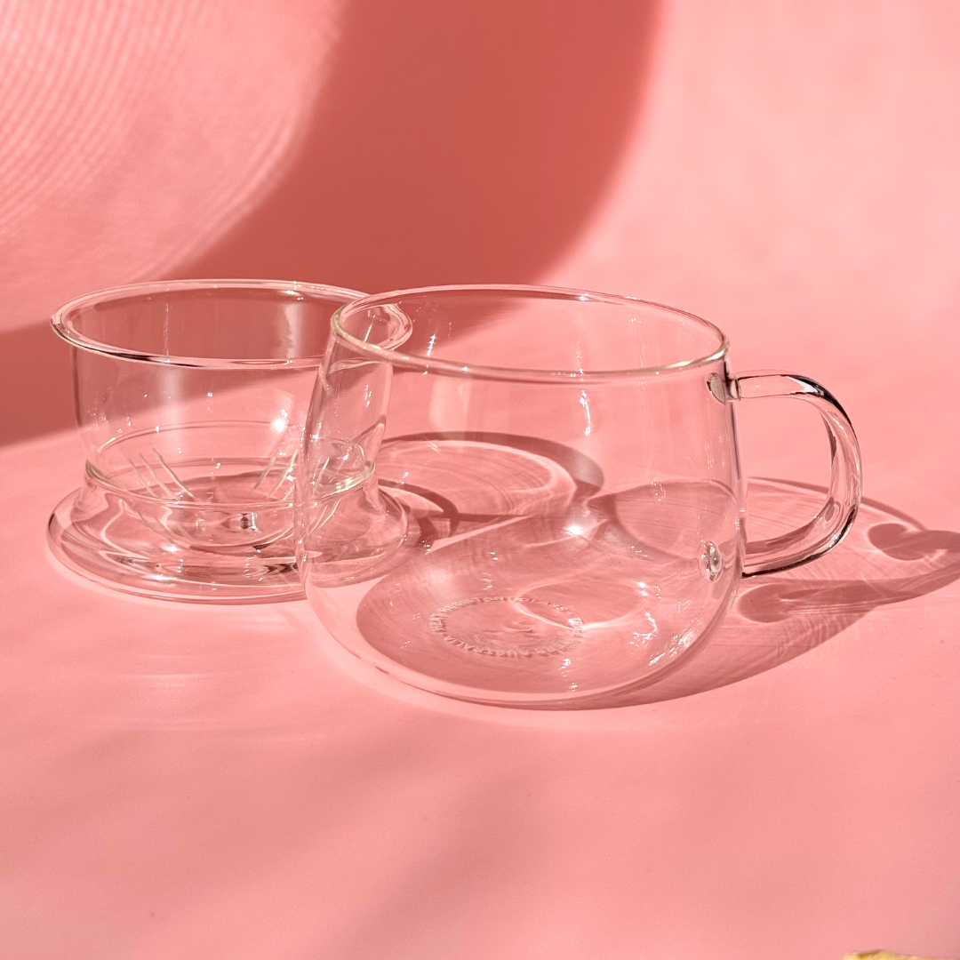 GLASS TEA INFUSER MUG