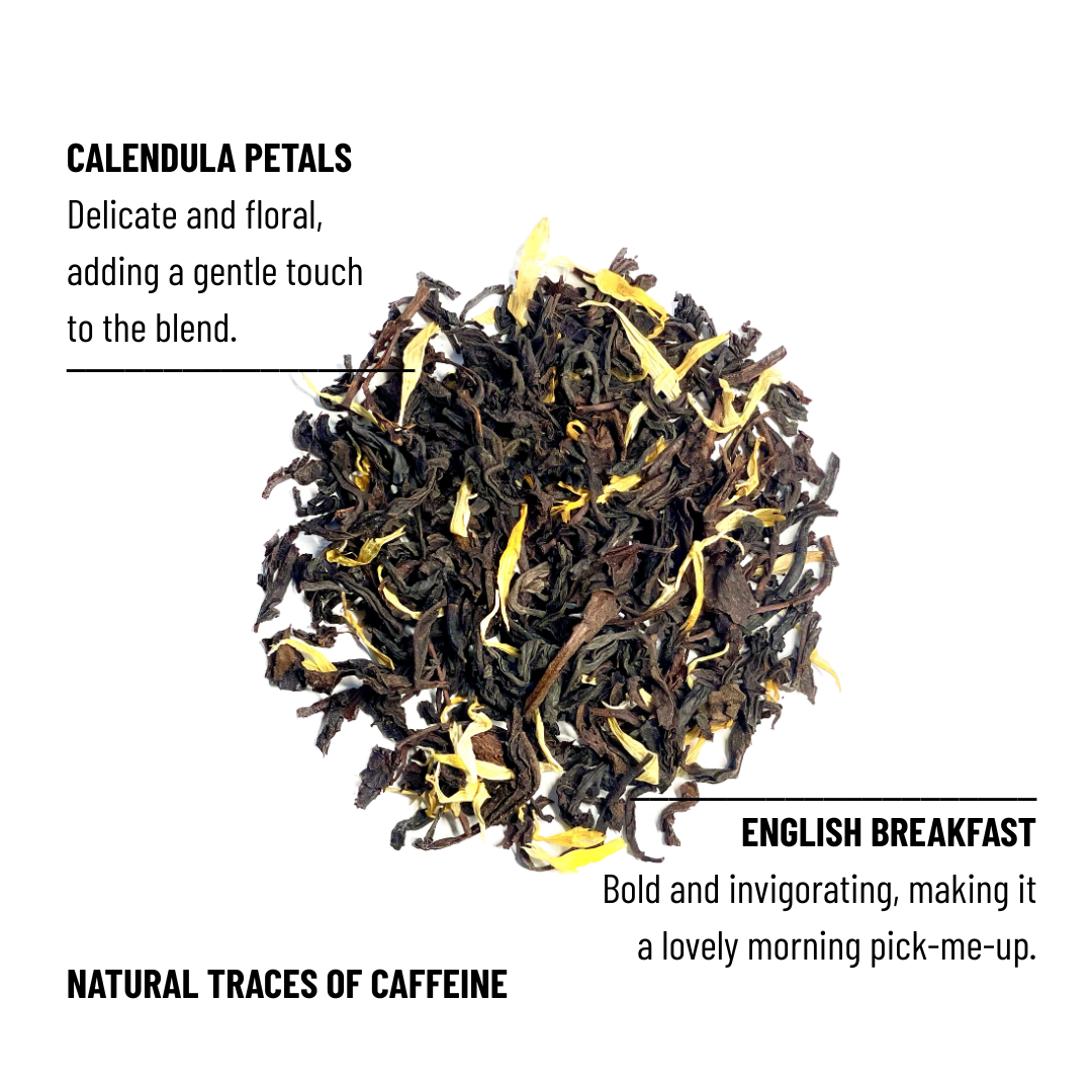 MORNING GLOW - English Breakfast with Calendula Petals