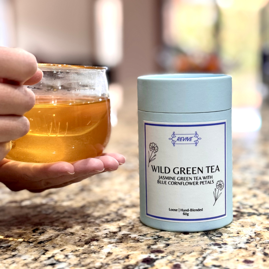 WILD GREEN TEA - Jasmine Green Tea with Blue Cornflower Petals